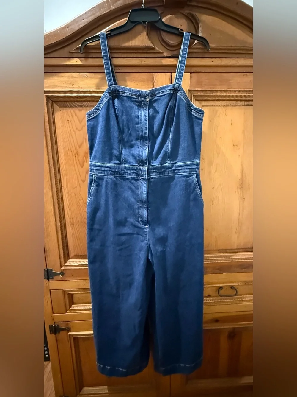 torrid Dark Blue Denim Wide-Leg Overalls size 2
